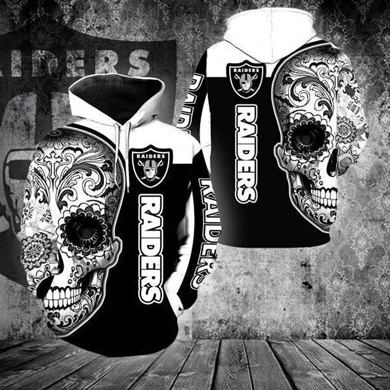 Raiders NFL Hoodie 3D Famous Skull Las Vegas Raiders Gifts - Personalized  Gifts: Family, Sports, Occasions, Trending